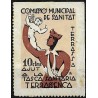 Viñeta. Comissió Municipal de Sanitat. Terrassa. 10 Céntimos (Usado)