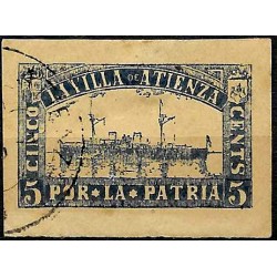 Viñeta. La Villa de Atienza. Por la Patria. 5 Céntimos (Usado)