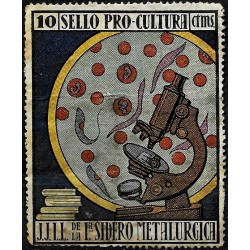 Viñeta. Pro-Cultura. 1a Sidero Metalúrgica. 10 Céntimos (Usado)