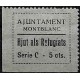 Viñeta. Ajuntament de Montblanc. Ajut als Refugiats. 5 Céntimos (Nuevo, con señal de fijasellos)