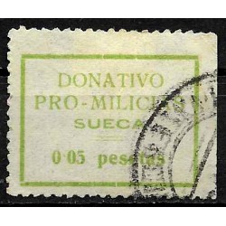 Viñeta. Donativo Pro-Milicias. Sueca. 0,05 Pesetas (Usado)