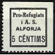 Viñeta. Pro-Refugiats i A.S. Alforja. 5 Céntimos (Nuevo, con señal de fijasellos)