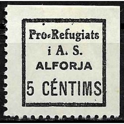 Viñeta. Pro-Refugiats i A.S. Alforja. 5 Céntimos (Nuevo, con señal de fijasellos)