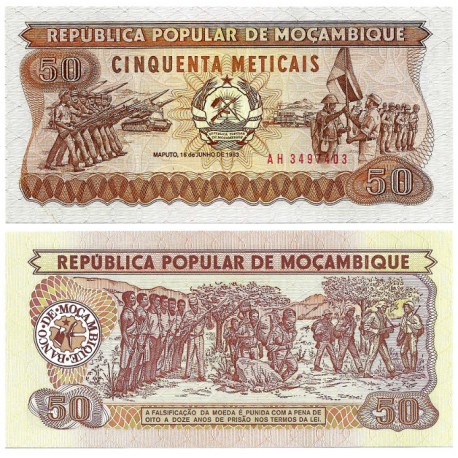 (129a) Mozambique. 1983. 50 Meticais (SC)