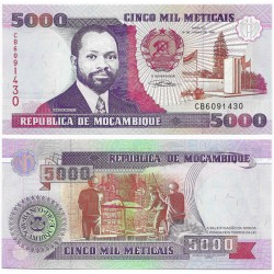 (136) Mozambique. 1991. 5000 Meticais (SC)