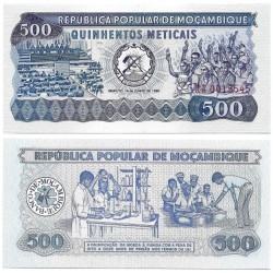 (127) Mozambique. 1980. 500 Meticais (SC)