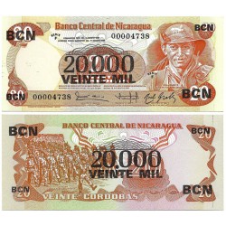 (147) Nicaragua. 1987. 20000 Córdobas (SC)