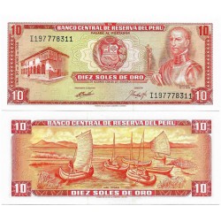 (100a) Perú. 1969. 10 Soles de Oro (SC)