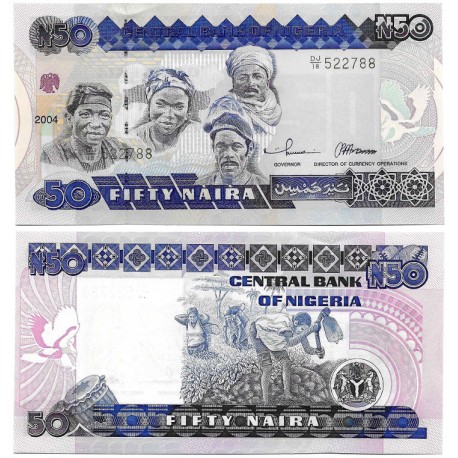 (27e) Nigeria. 2004. 50 Naira (SC)