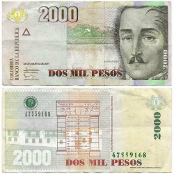 (457r) Colombia. 2011. 2000 Pesos (BC+)