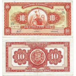 (84a) Perú. 1968. 10 Soles de Oro (MBC-)