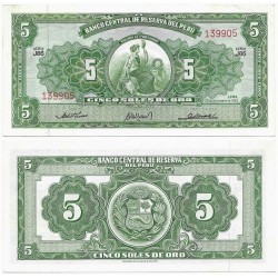 (83a) Perú. 1963. 5 Soles de Oro (SC-)