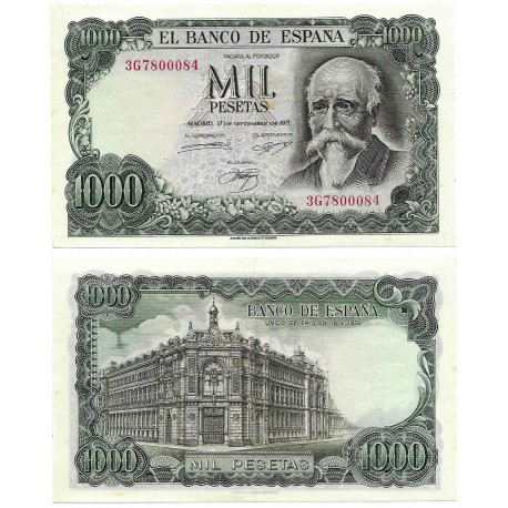 Estado Español. 1971. 1000 Pesetas (EBC) Serie 3G