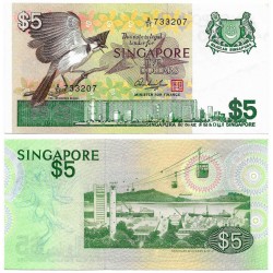 (10) Singapur. 1976. 5 Dollars (EBC)