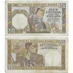 (27b) Serbia. 1941. 500 Dinara (MBC)