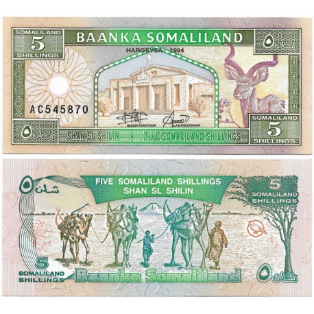 (1) Somalilandia. 1994. 5 Shillings (SC)