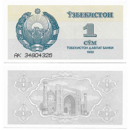 (61a) Uzbekistán. 1992. 1 Som (SC)