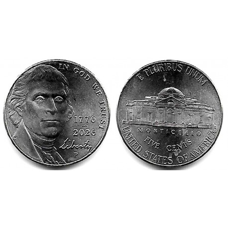 Estados Unidos de América. 2026(P). 5 Cents (SC)