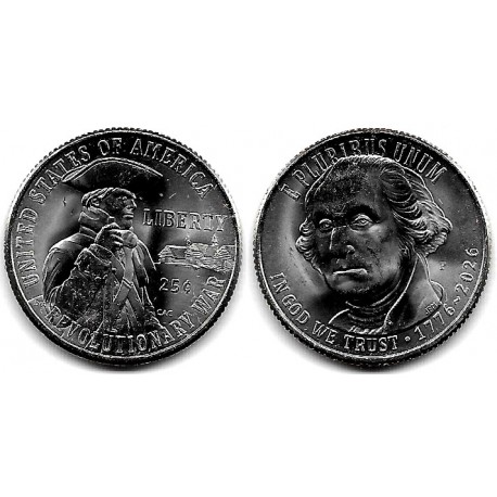 Estados Unidos de América. 2026(P). Quarter Dollar (SC) Revolutionary War