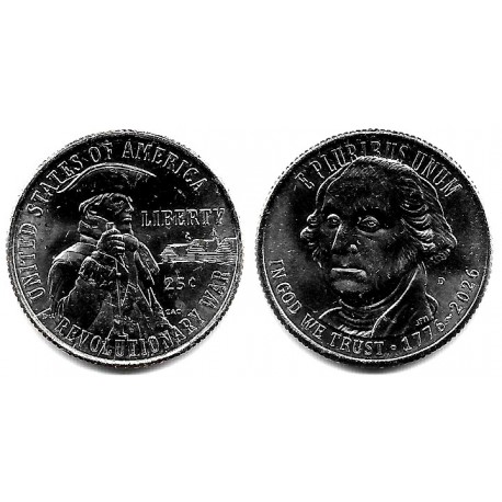 Estados Unidos de América. 2026(D). Quarter Dollar (SC) Revolutionary War