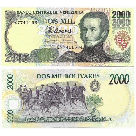 (77c) Venezuela. 1998. 2000 Bolívares (SC)
