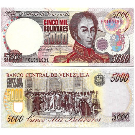 (78c) Venezuela. 1998. 5000 Bolivares (SC)