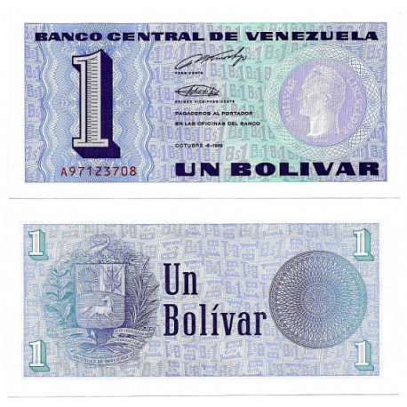 (68) Venezuela. 1989. 1 Bolívar (SC)