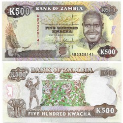 (35a) Zambia. 1991. 500 Kwacha (SC)