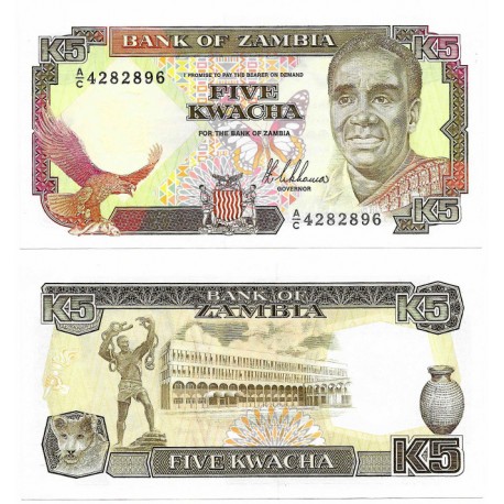 (30) Zambia. 1989. 5 Kwacha (SC)