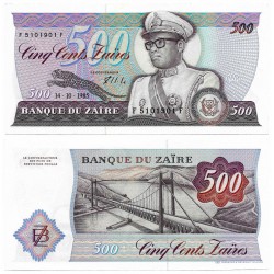 (30b) Zaire. 1985. 500 Zaires (SC)