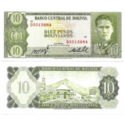 (154a) Bolivia. 1962. 10 Pesos (SC)