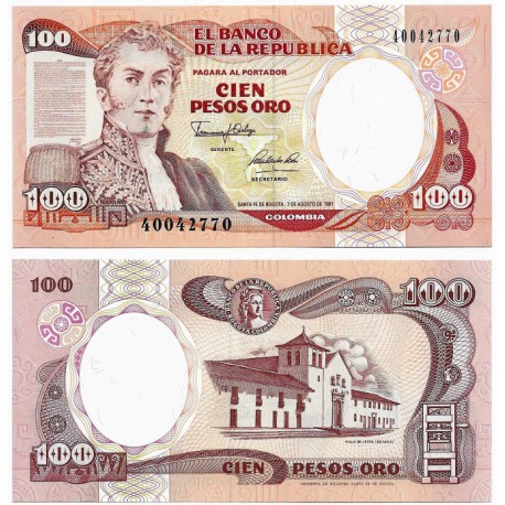 (426A) Colombia. 1991. 100 Pesos Oro (SC)