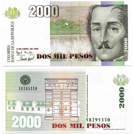 (445e) Colombia. 1999. 2000 Pesos (SC)