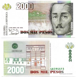 (445a) Colombia. 1999. 2000 Pesos (SC)