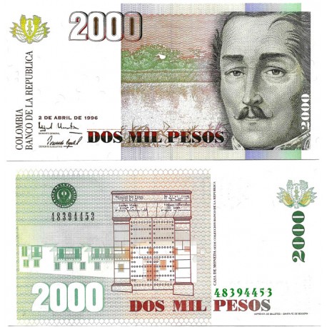 (445a) Colombia. 1999. 2000 Pesos (SC)