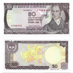 (425b) Colombia. 1986. 50 Pesos Oro (SC)