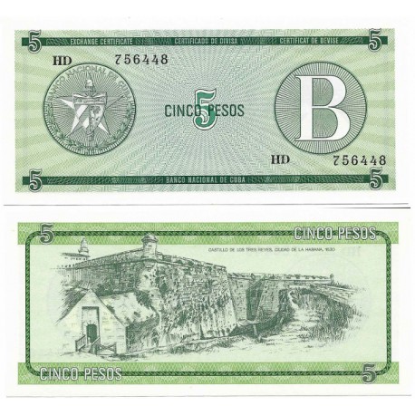 (FX7) Cuba. 1985. 5 Pesos (SC)