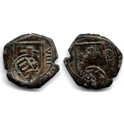 Felipe IV. 1623. 8 Maravedí (BC+) Ceca de Burgos, Resellos VIII, 1641