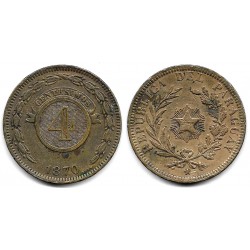 (4.1) Paraguay. 1870. 4 Centesimos (BC+)