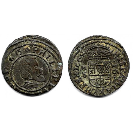 Felipe IV. 1664. 16 Maravedí (MBC) Ceca de Madrid S