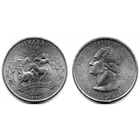 (382) Estados Unidos de América. 2006(P). Quarter Dollar (SC) Nevada