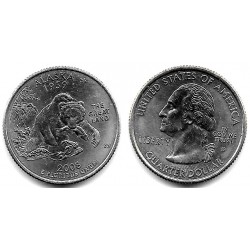 (424) Estados Unidos de América. 2008(D). Quarter Dollar (SC) Alaska