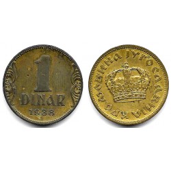 (19) Yugoslavia. 1938. 1 Dinar (BC/BC+)