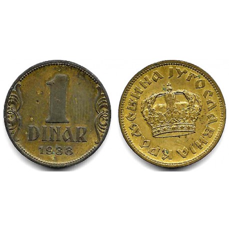 (19) Yugoslavia. 1938. 1 Dinar (BC/BC+)
