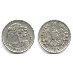 (276.4) Guatemala. 1991. 5 Centavos (MBC)