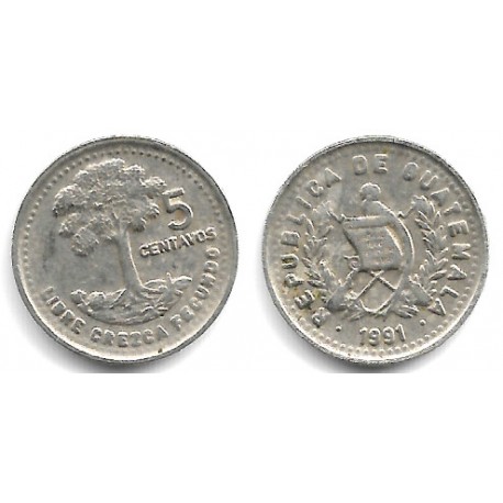 (276.4) Guatemala. 1991. 5 Centavos (MBC)