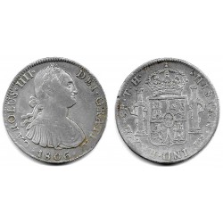 Carlos IV. 1806. 8 Reales (BC/BC+) (Plata) Ceca de Mejico TH