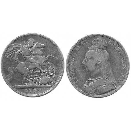 (765) Gran Bretaña. 1892. 1 Crown (BC/BC+) (Plata)