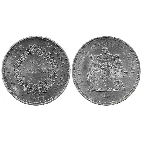 (941.1) Francia. 1975. 50 Francs (EBC) (Plata)