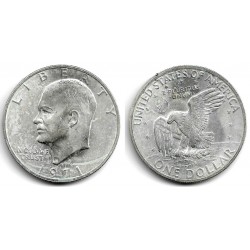 (203a) Estados Unidos de América. 1971(S). 1 Dollar (EBC) (Plata) Manchas